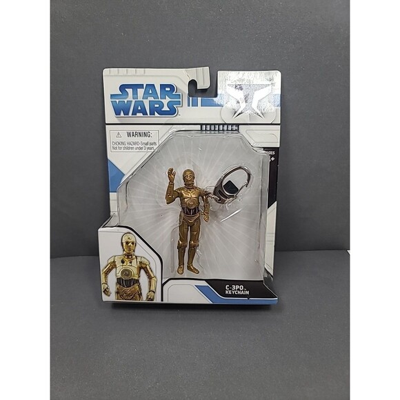 NEW STAR WARS CLONE WARS Basic Fun Series I : C-3PO KEYCHAIN - Picture 1 of 5